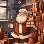 Santa Claus whisky gift christmas