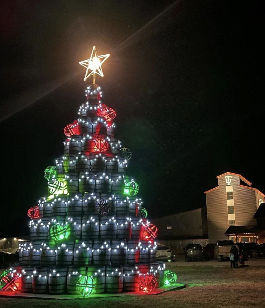 Templeton Distillery Christmas tree