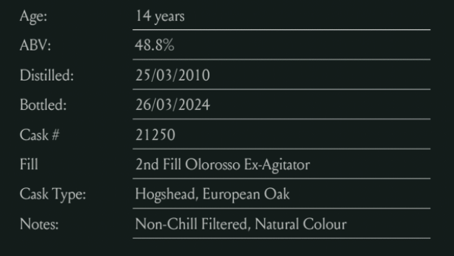 Saltire Rare Malt Release No.2 Aultmore 14 years old single cask single malt scotch whisky