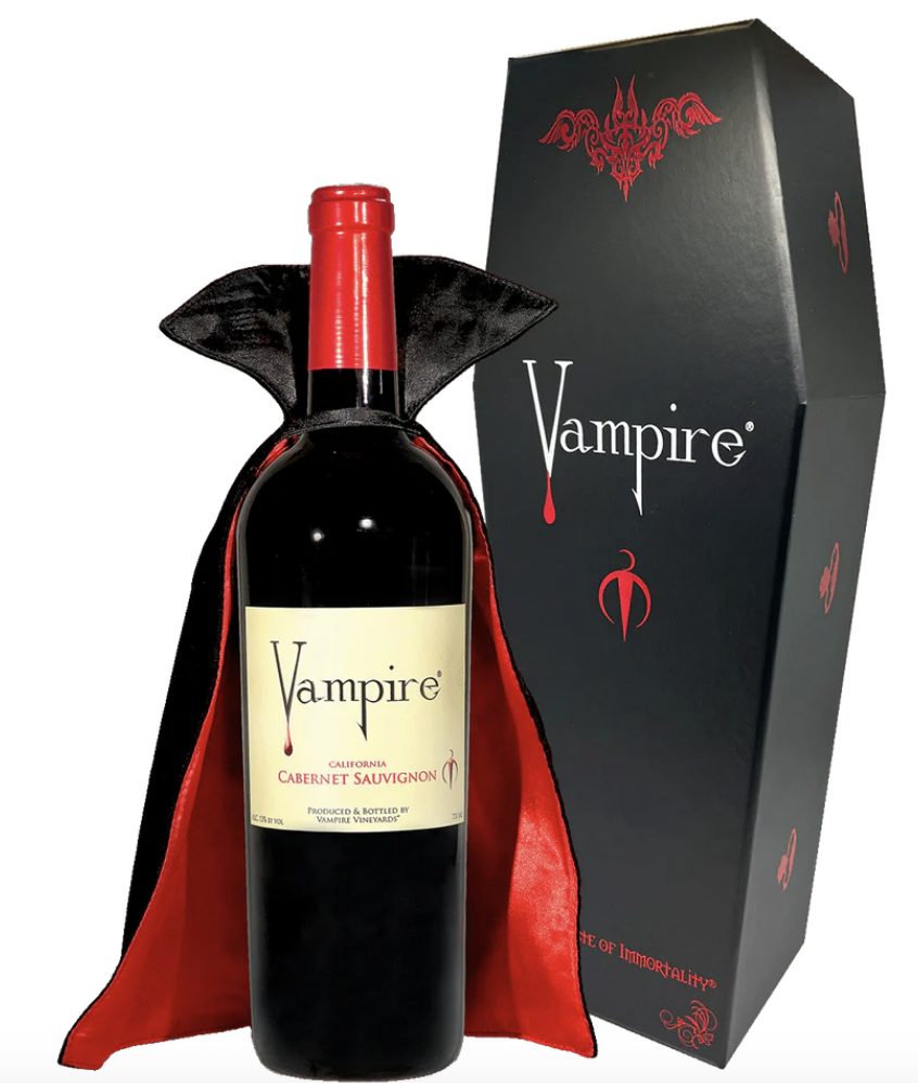 Vampire Cabernet Sauvignon with coffin & cape Halloween