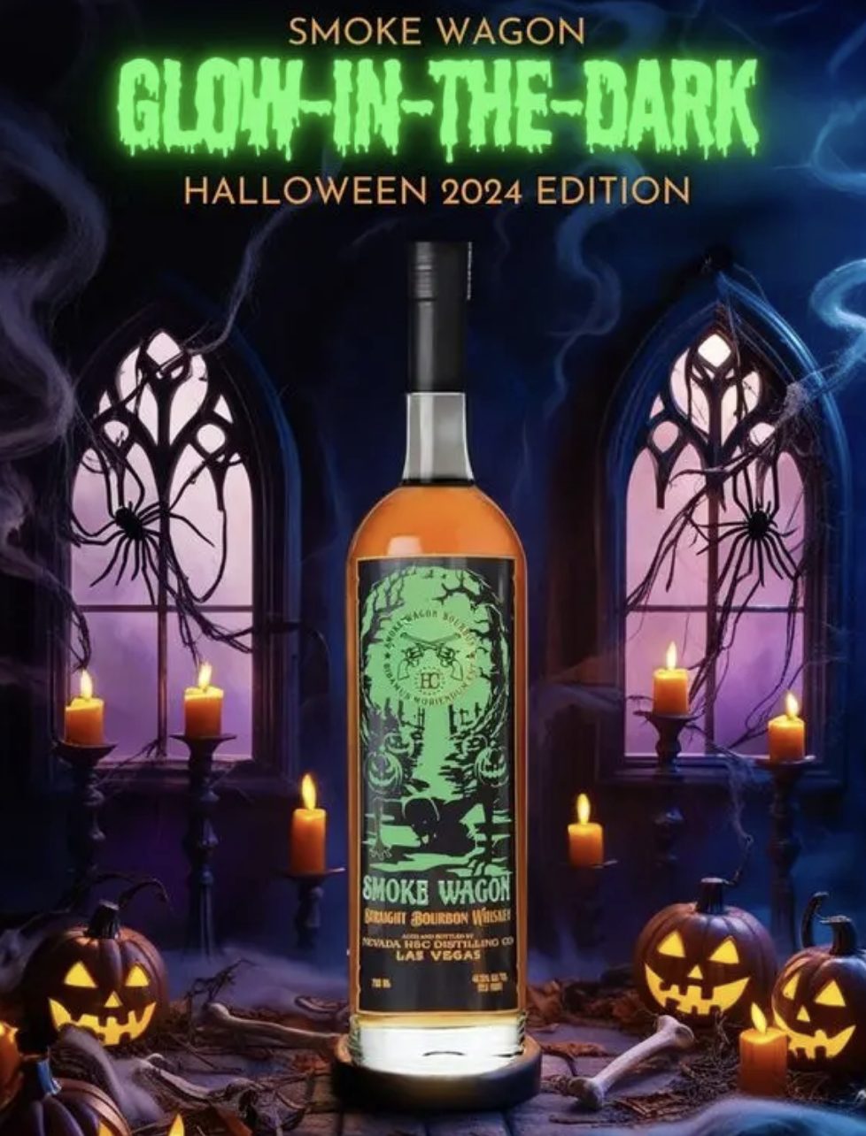 Smoke Wagon Straight Bourbon Glow in the Dark Halloween Edition 2024