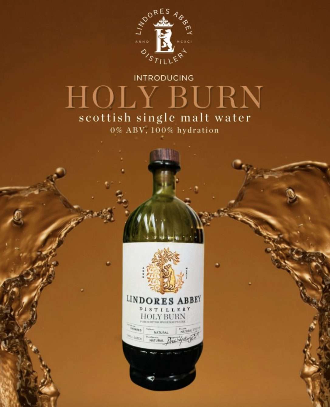 Lindores Abbey Distillery Holy Burn Scottish single malt water april fools day 2025