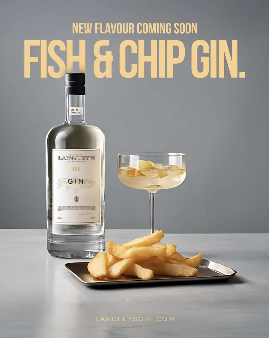 Langleys Gin Fish & Chips Flavoured Gin april fools day 2025