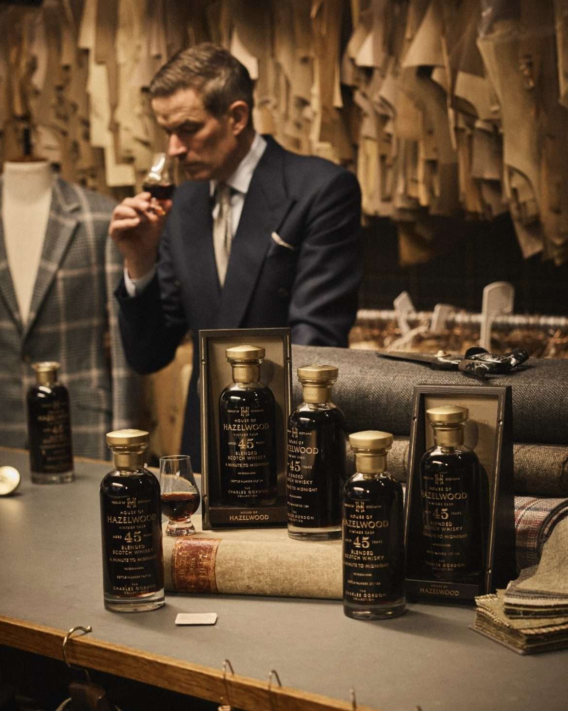 House of Hazelwood and Huntsman Of Savile Row Bespoke Tailoring And Whisky Experience