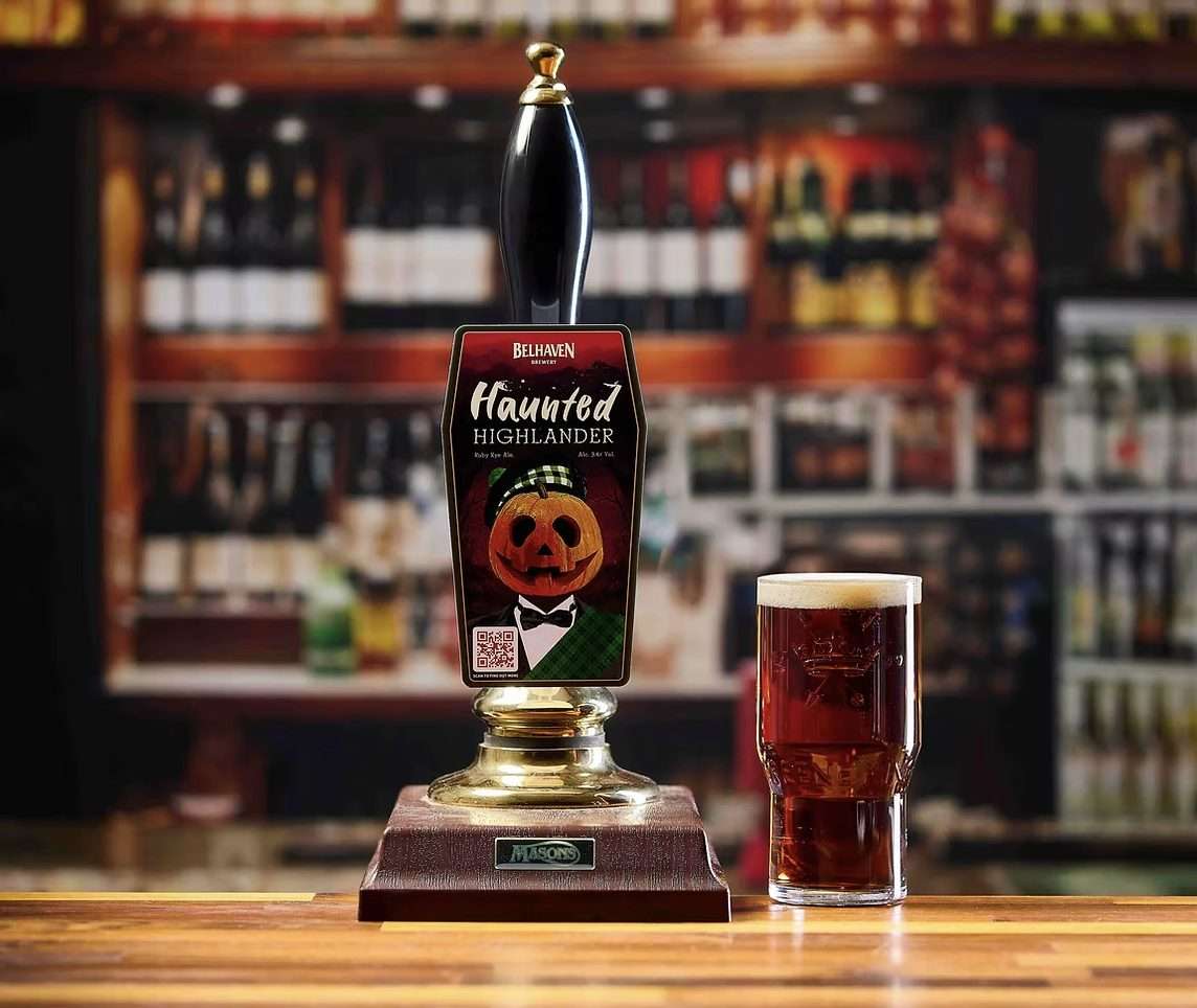 Greene King's Haunted Highlander ruby ale brewed in collaboration with Belhaven Brewery