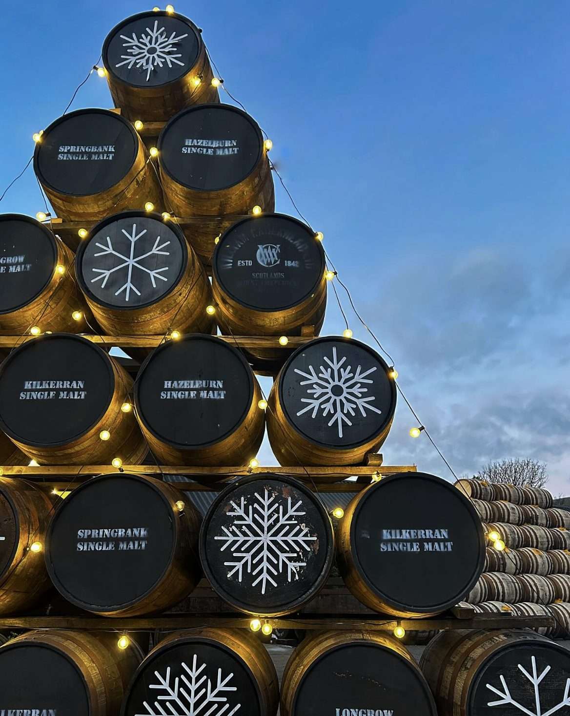 Kilkerran Cask Christmas tree