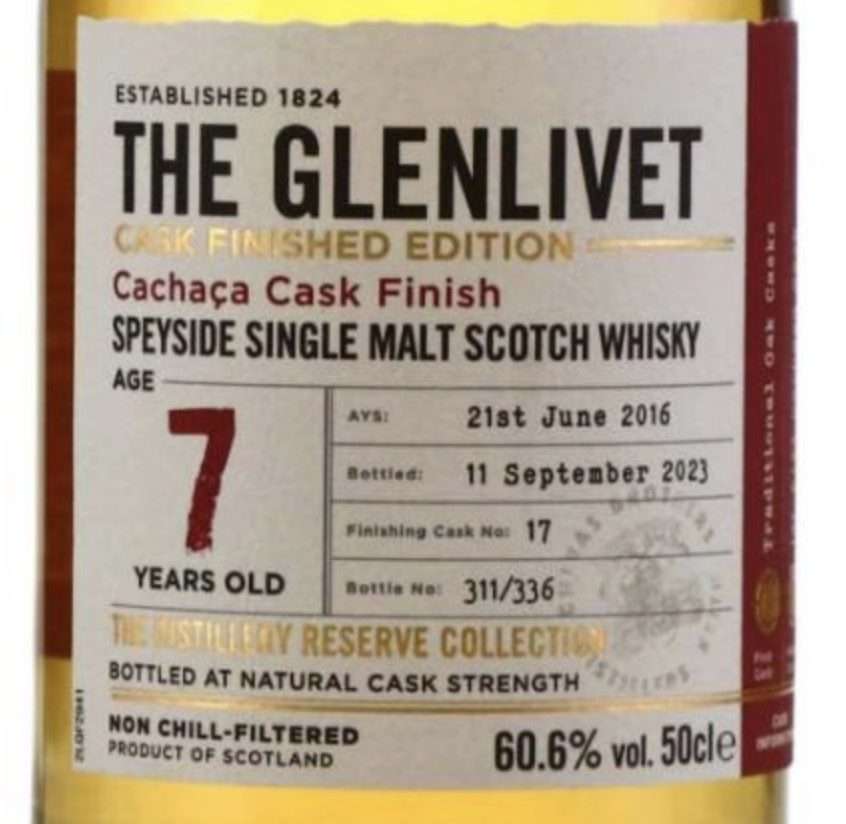 glenlivet cachaça cask