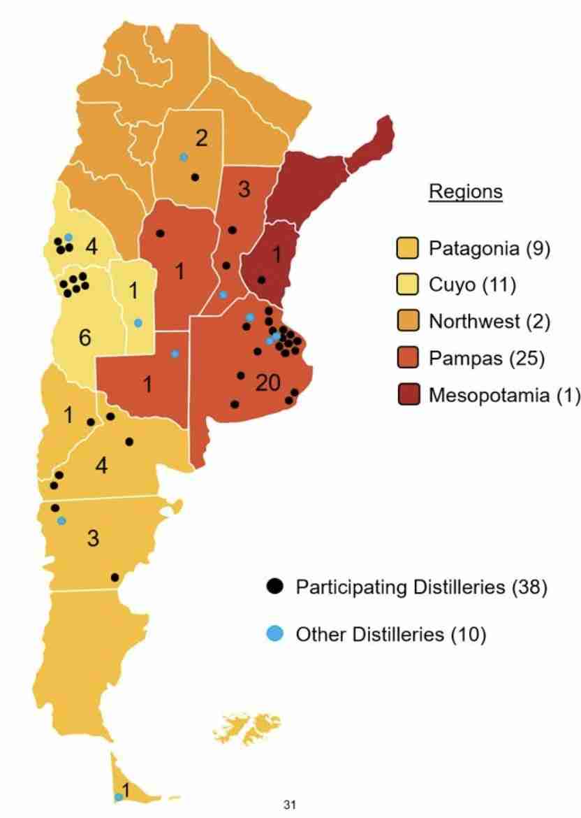 Argentina Whisky Map La Sociedad Whisky Anuario de Whisky Argentino Juan Manuel Mercade