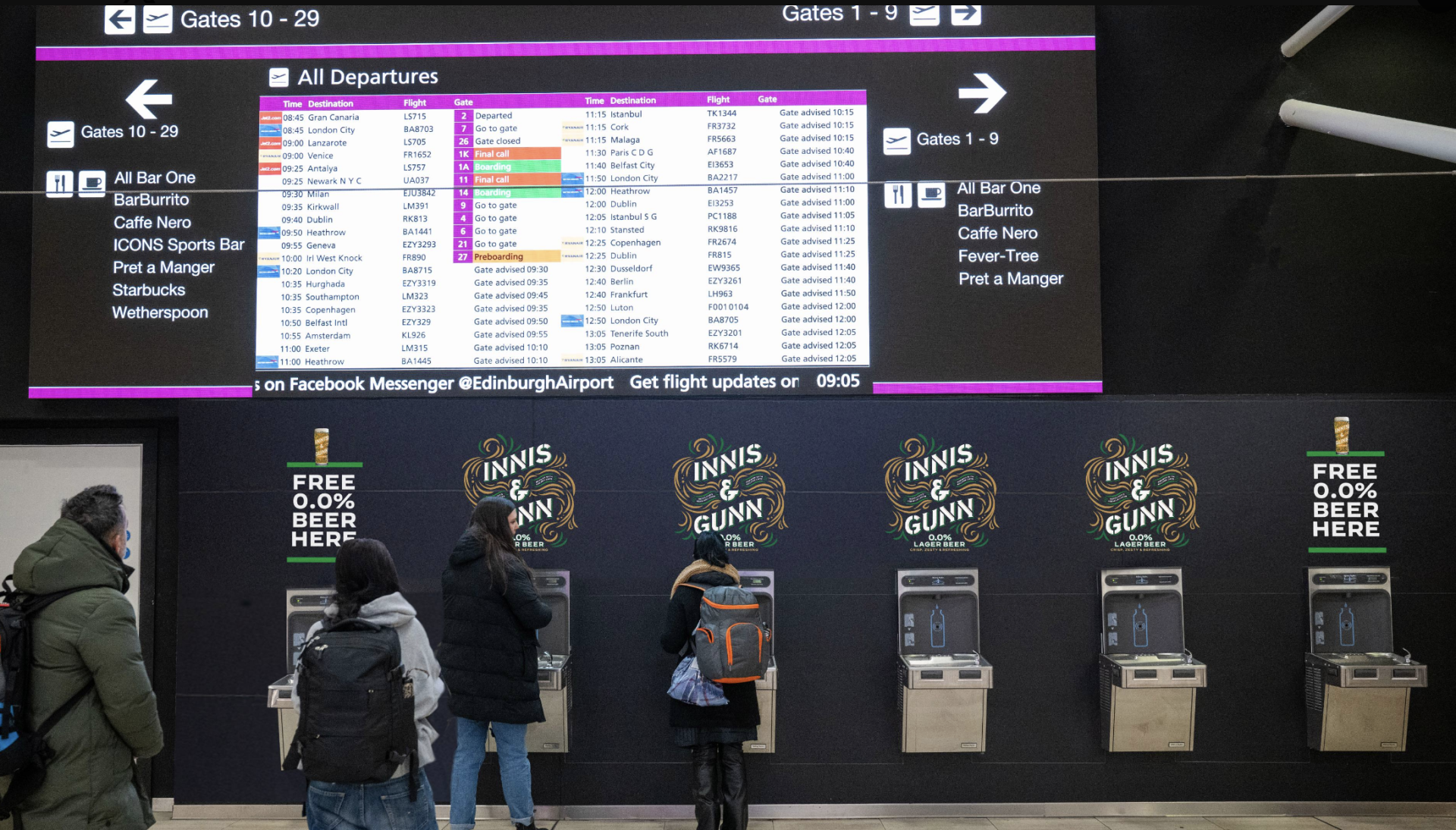 Innis & Gunn Edinburgh Airport free lager april fools