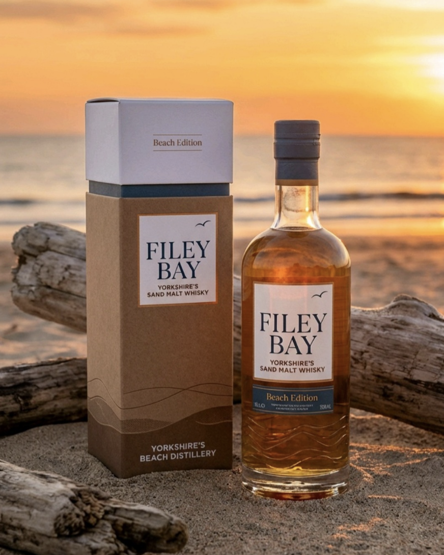 Filey Bay BEach Edition The Spirit of Yorkshire Distillery april fools