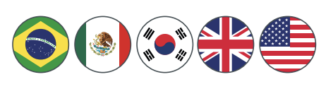 brazil mexico usa uk south korea